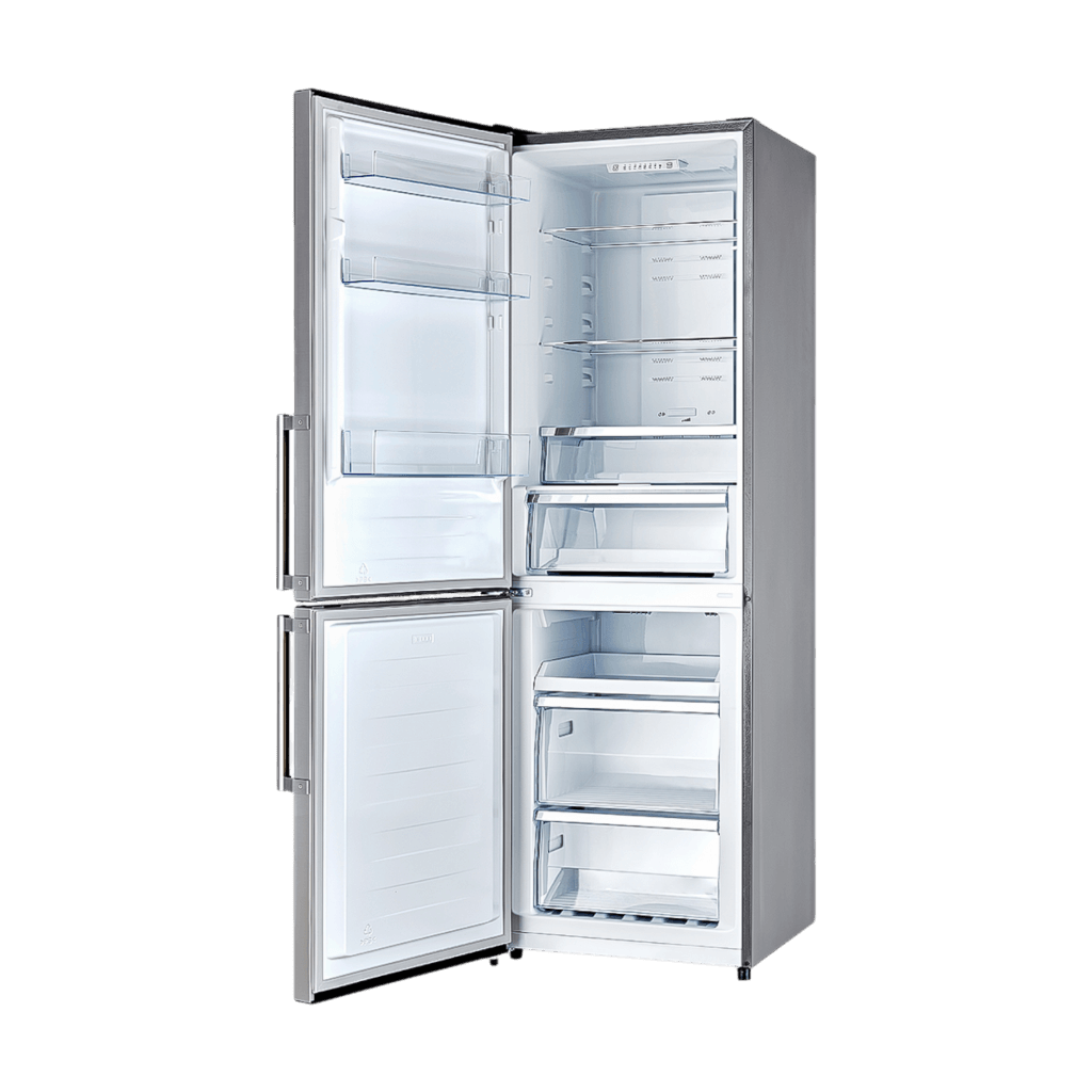 Forno 23.4" 10.8 Cu. Ft. Left Swing Refrigerator with Bottom Freezer in Stainless Steel, FFFFD1778-24LS