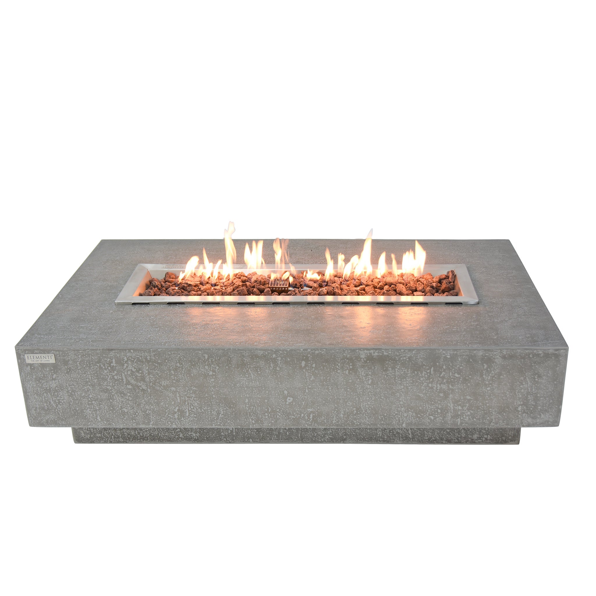 Elementi Hampton Fire Table Rectangle Concrete Fire Pit (OFG139)