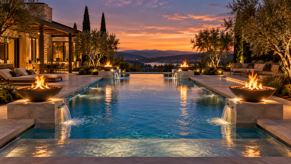 How many fire bowls a pool needs layout and sizing guide cover