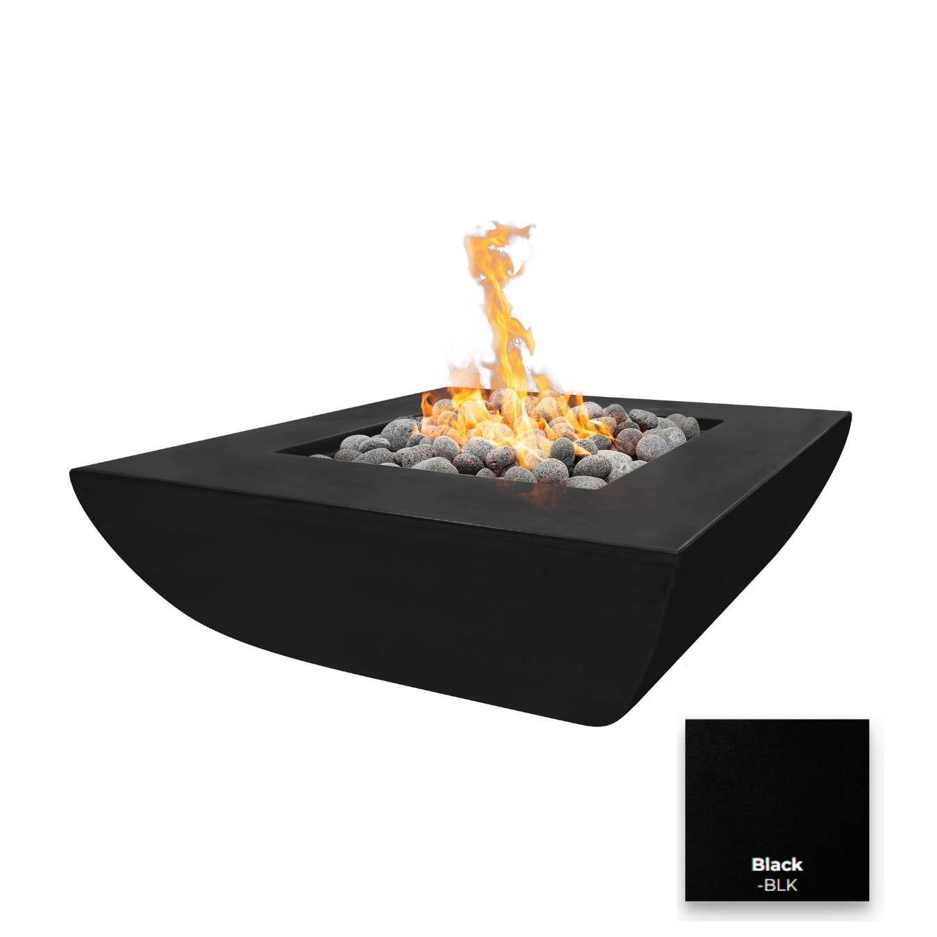 The Outdoor Plus Avalon Wide Ledge Concrete Fire Pit.