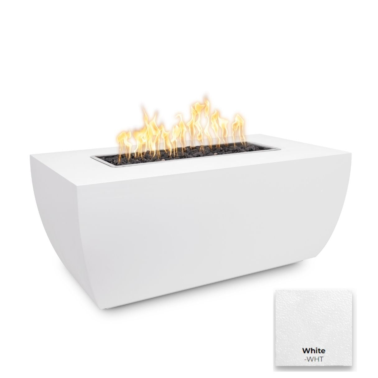 The Outdoor Plus Avalon Linear Metal Fire Pit - 24" Tall.