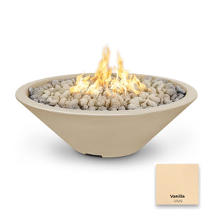 The Outdoor Plus Cazo Concrete Fire Pit - Narrow Ledge.