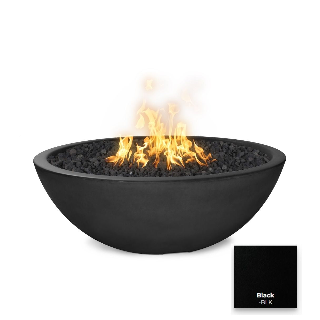 The Outdoor Plus Sedona Concrete Fire Pit - Narrow Ledge.