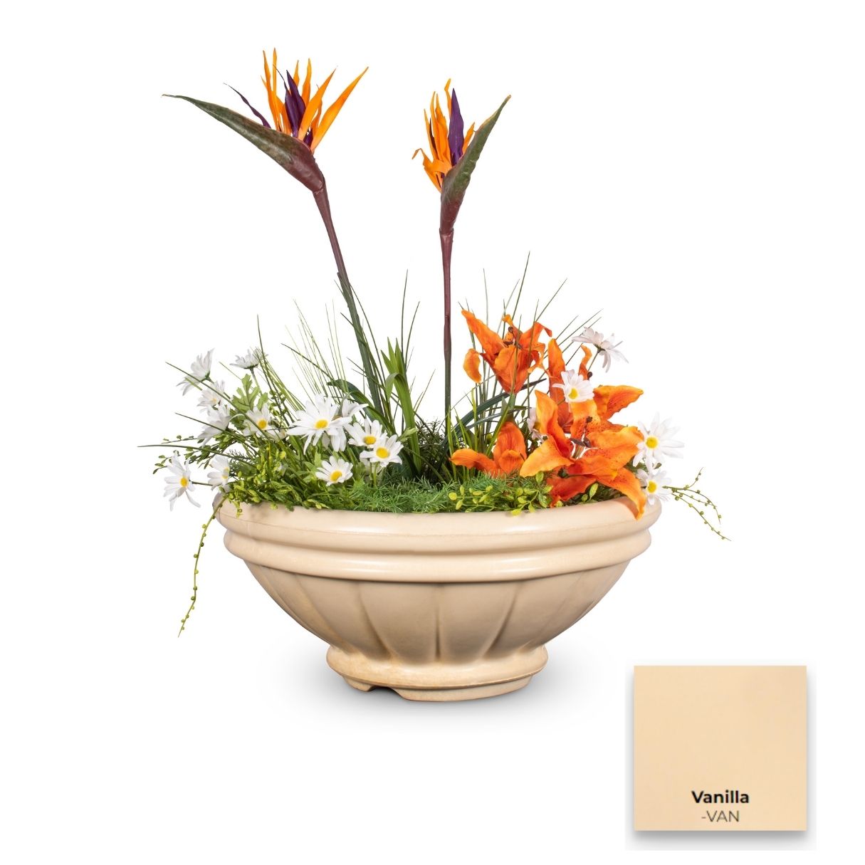 The Outdoor Plus Roma Concrete Planter Bowl.
