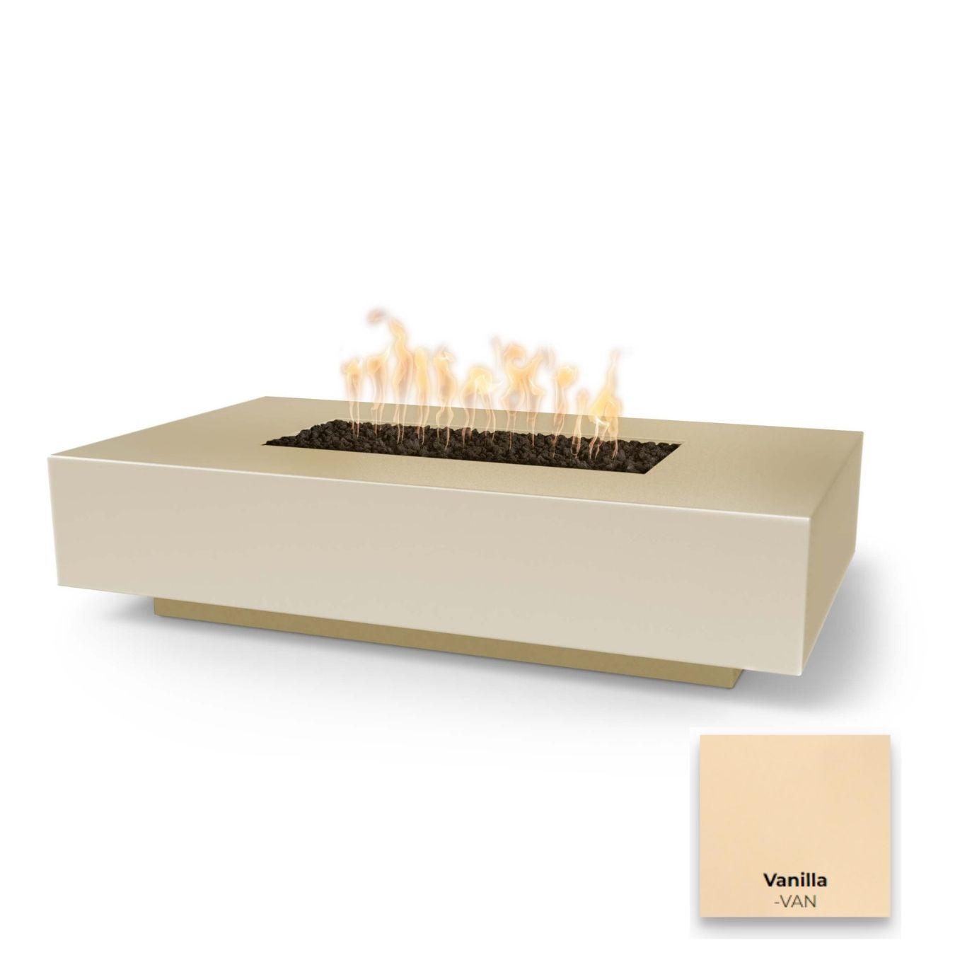 The Outdoor Plus Cabo Linear Concrete Fire Pit.