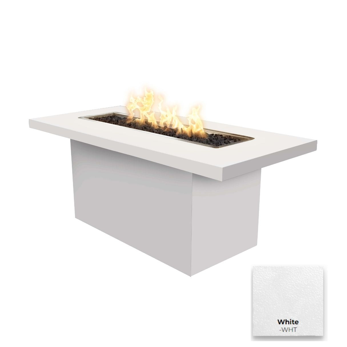 The Outdoor Plus Bella Linear Steel Fire Table.