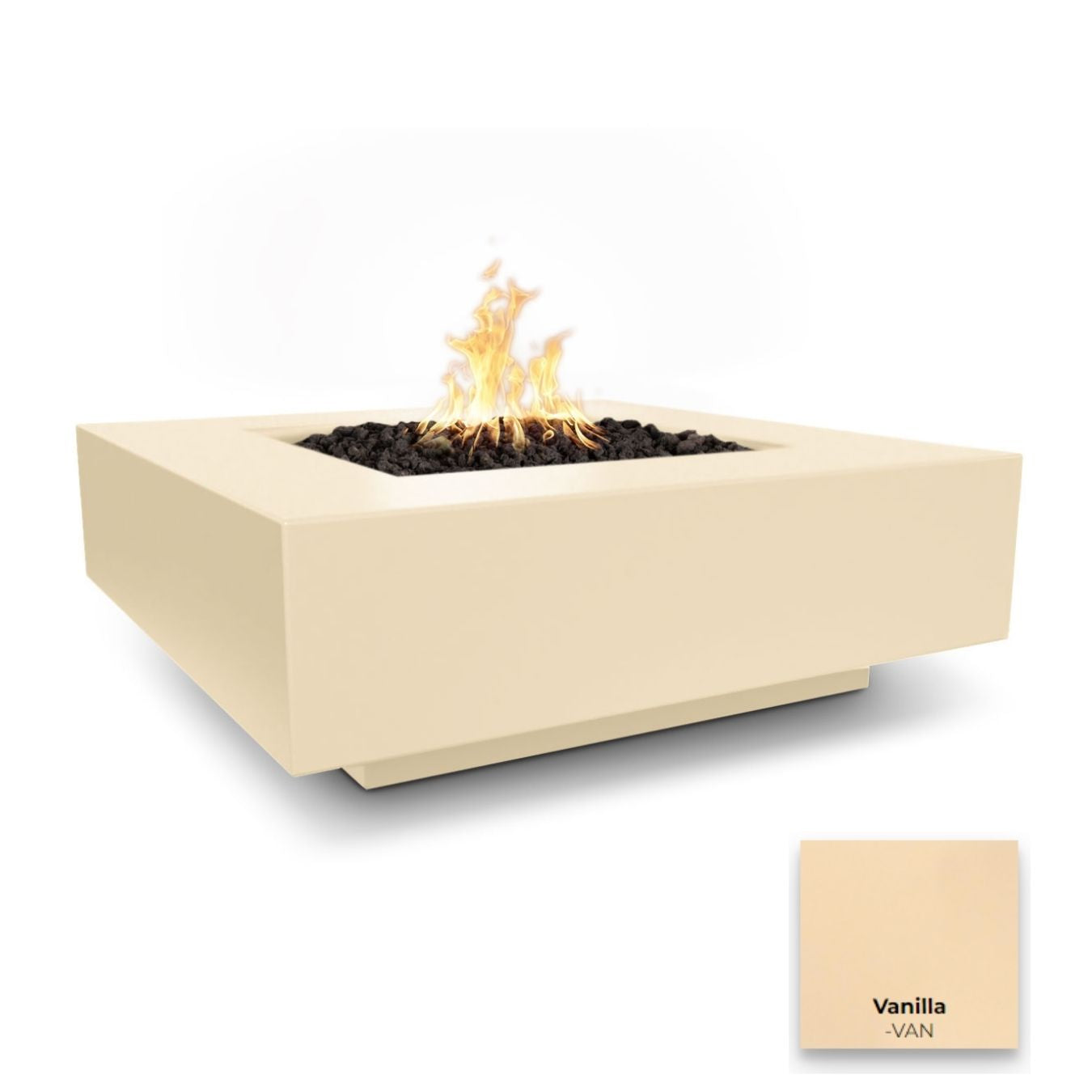The Outdoor Plus Cabo Square Concrete Fire Pit.