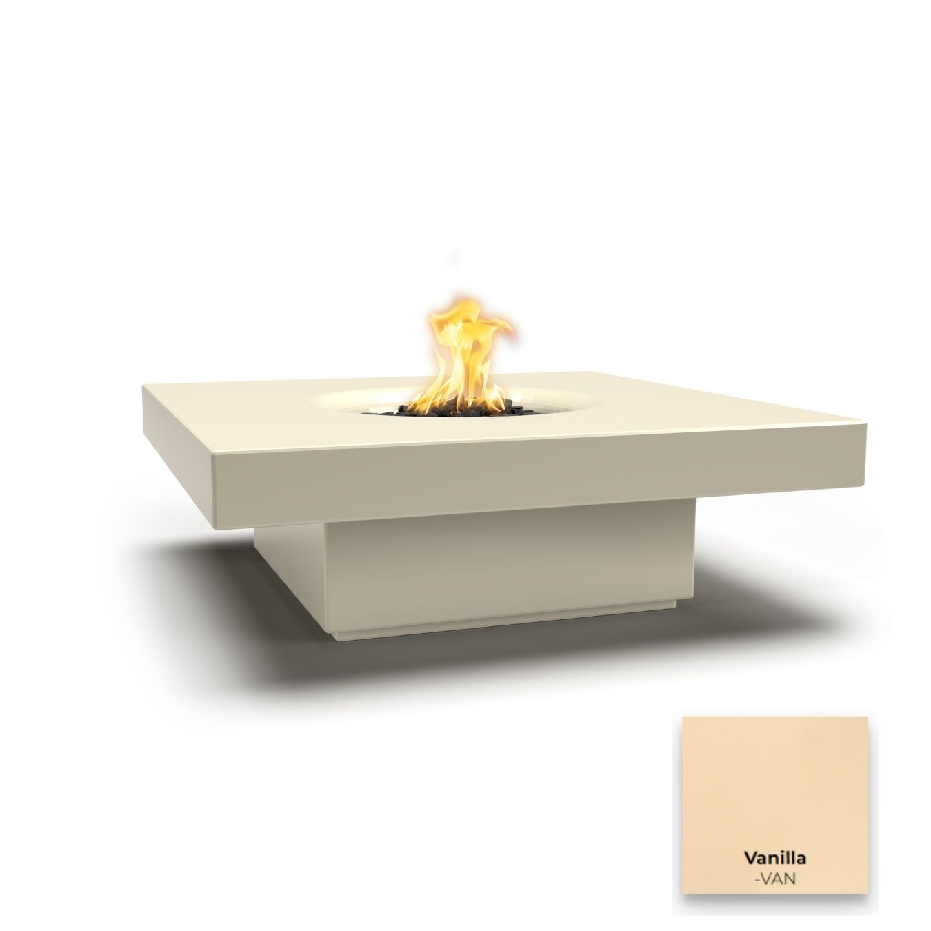 The Outdoor Plus Balboa Concrete Fire Table - 15" Tall.