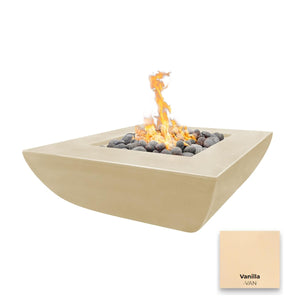 The Outdoor Plus Avalon Wide Ledge Concrete Fire Pit.