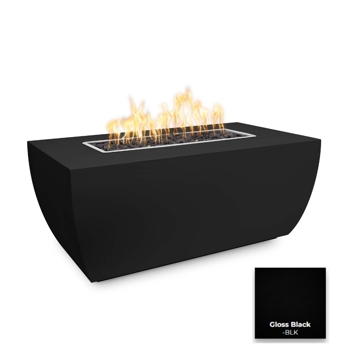 The Outdoor Plus Avalon Linear Metal Fire Pit - 24" Tall.