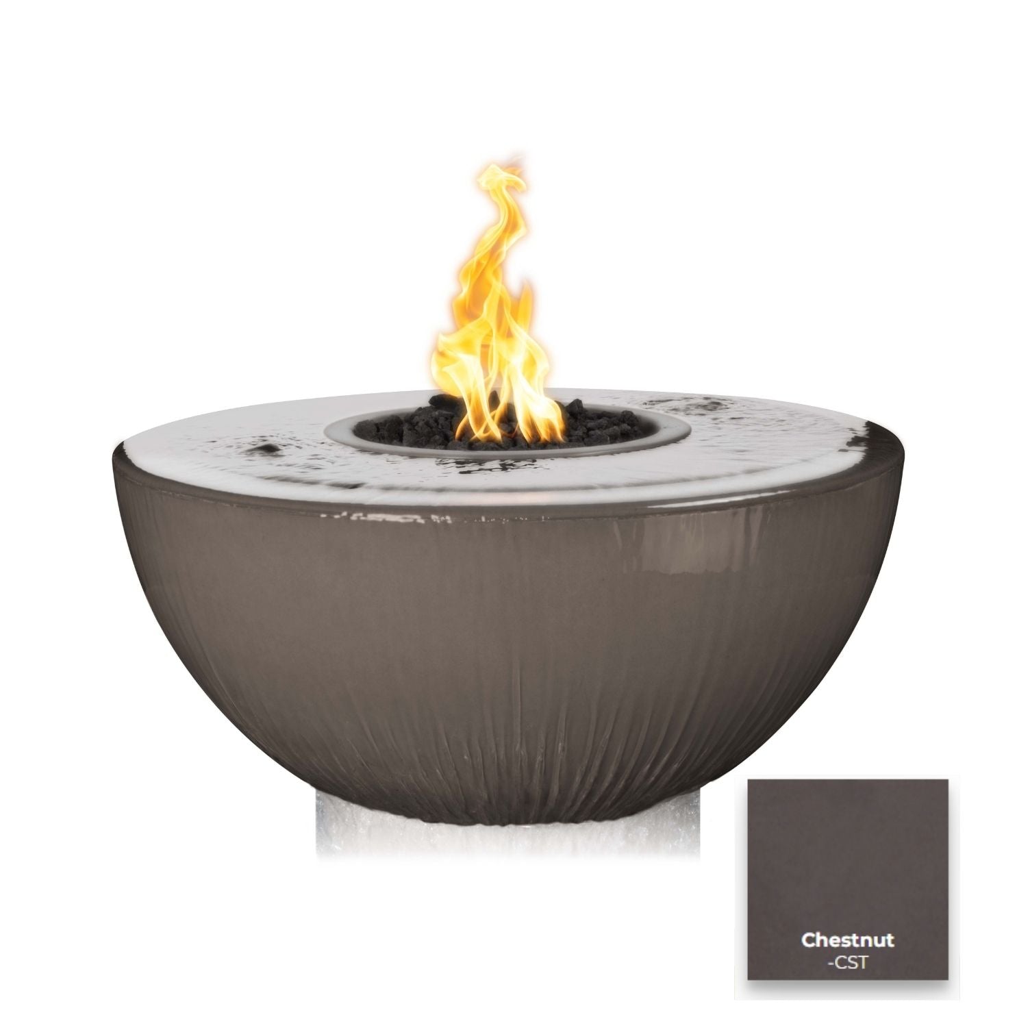 The Outdoor Plus Sedona 360° Concrete Fire & Water Bowl.