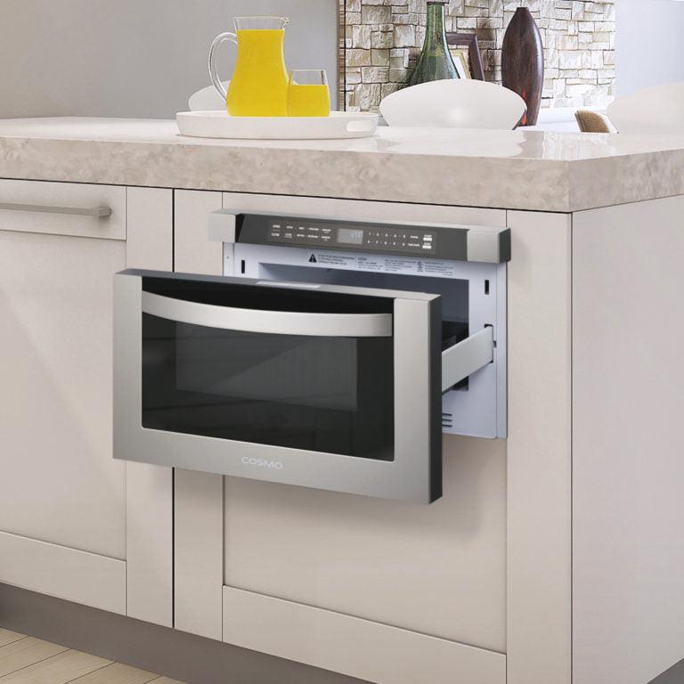 Cosmo Package - 30" Electric Range, Refrigerator with Ice Maker, Microwave and Wine Cooler, COS-4PKG-265.