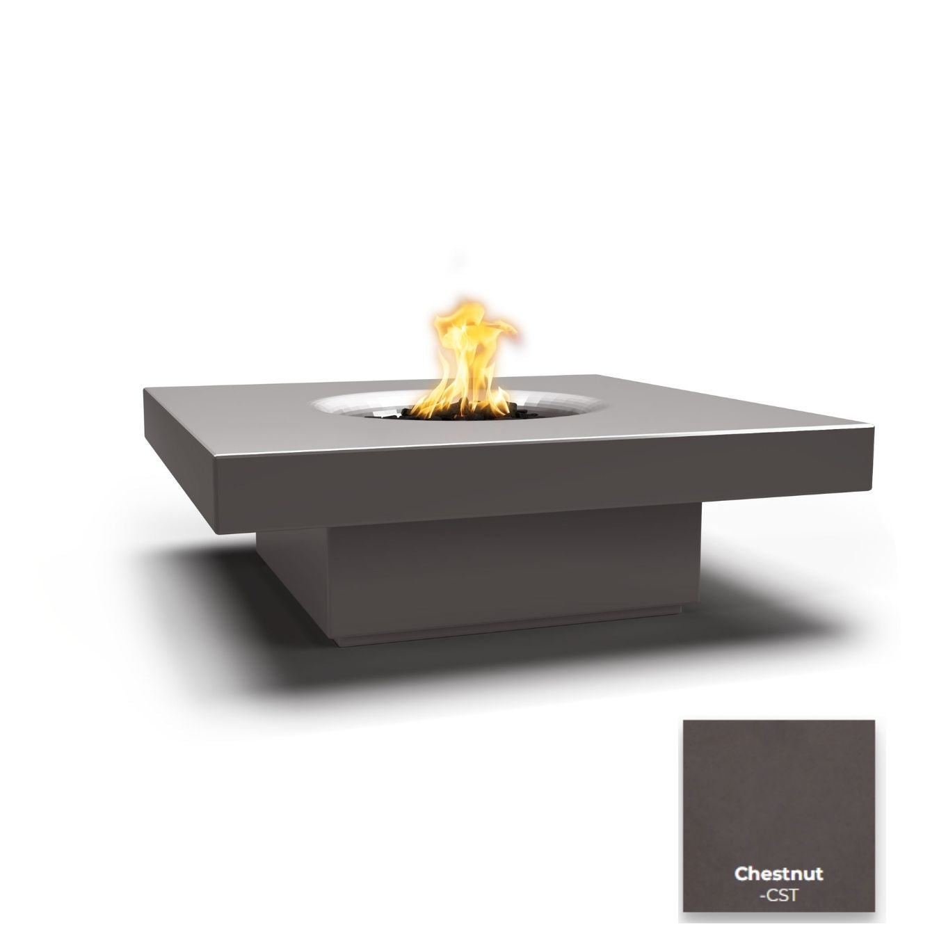 The Outdoor Plus Balboa Concrete Fire Table - 15" Tall.