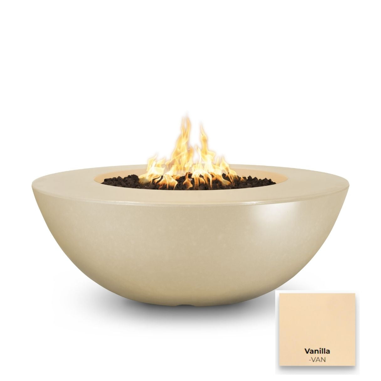 The Outdoor Plus Sedona Wide Ledge Concrete Fire Pit.