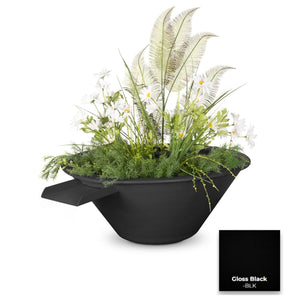 The Outdoor Plus Cazo Powdercoated Steel Planter & Water Bowl.