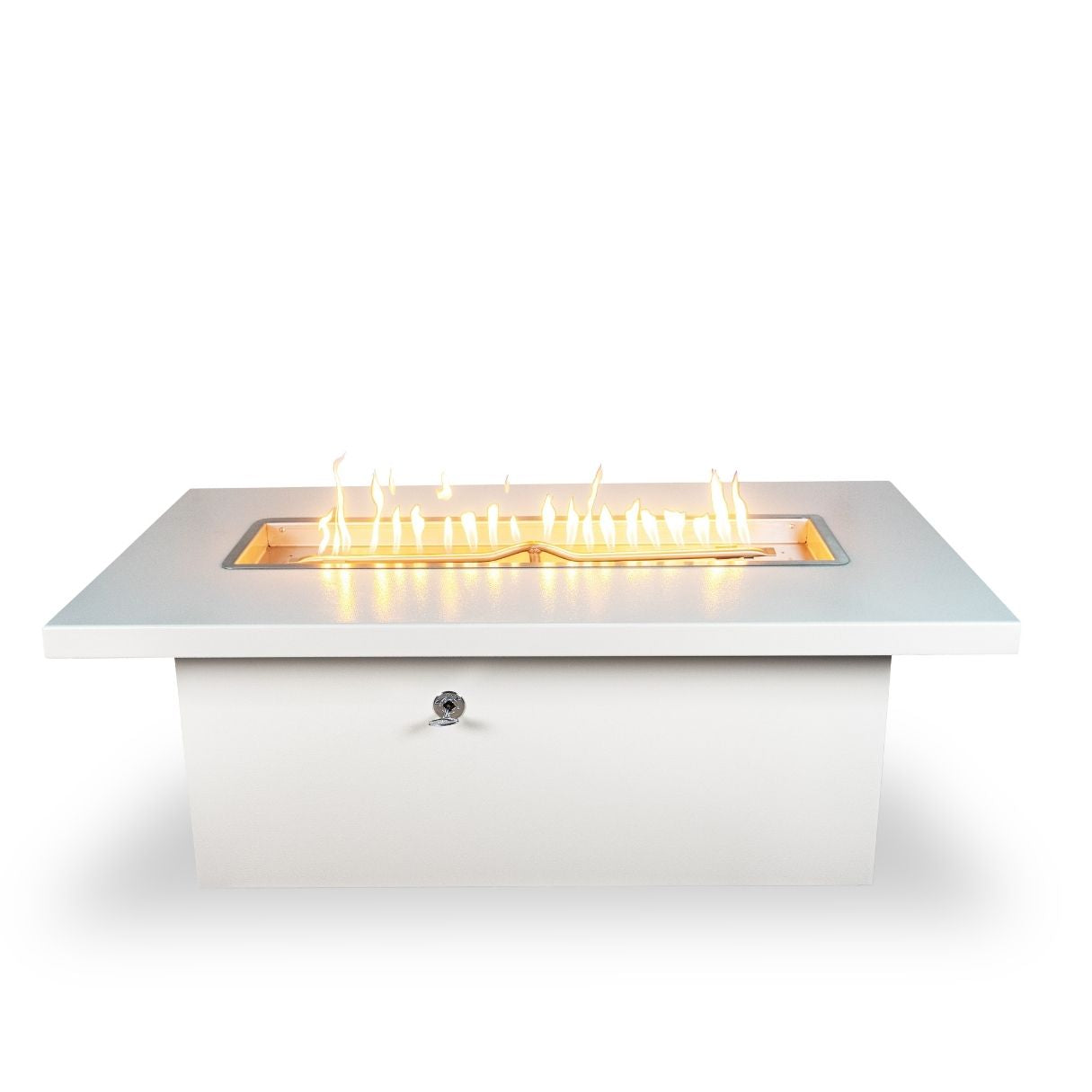 The Outdoor Plus Bella Linear Steel Fire Table.