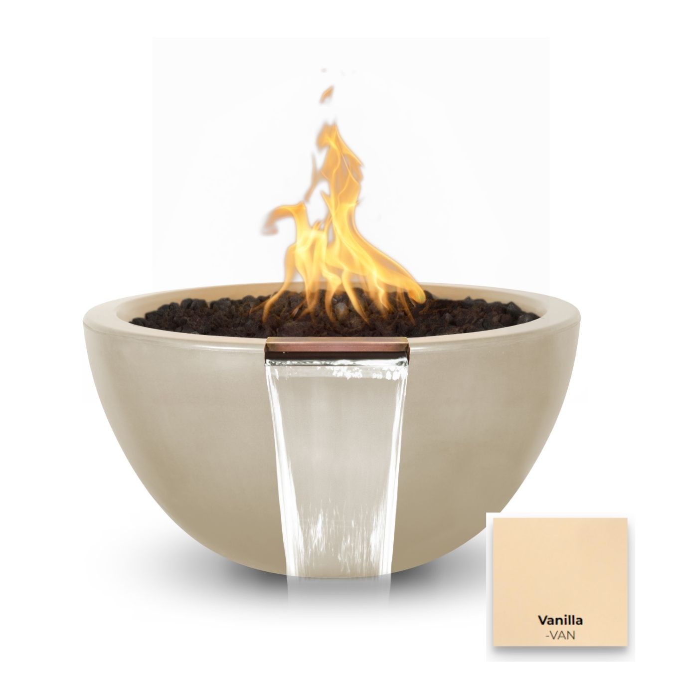 The Outdoor Plus Luna Concrete Fire & Water Bowl.