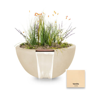 The Outdoor Plus Luna Concrete Planter & Water Bowl.