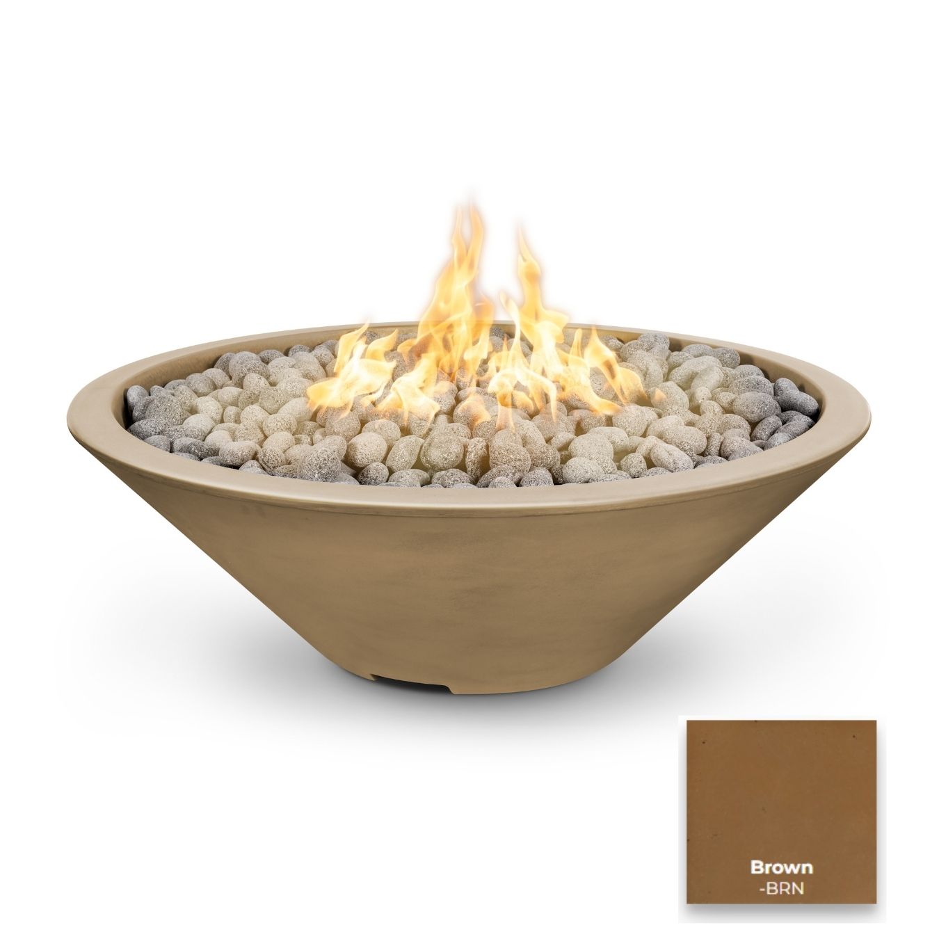 The Outdoor Plus Cazo Concrete Fire Pit - Narrow Ledge.