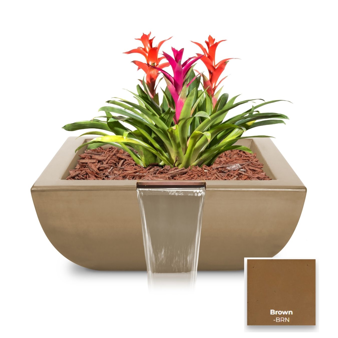 The Outdoor Plus Avalon Concrete Planter & Water Bowl.