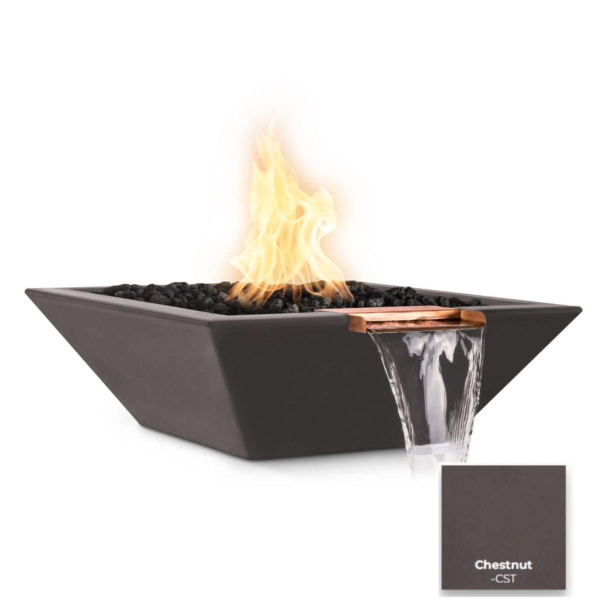 The Outdoor Plus Maya Concrete Fire & Water Bowl.