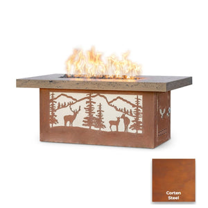 The Outdoor Plus Rectangle Outback Fire Pit / Deer County Design.