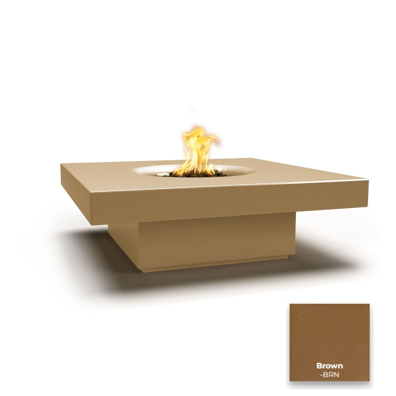 The Outdoor Plus Balboa Concrete Fire Table - 15" Tall.