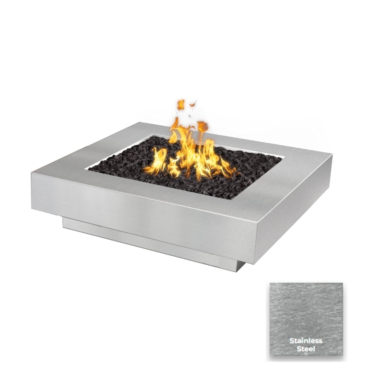 The Outdoor Plus Cabo Square Metal Fire Pit.