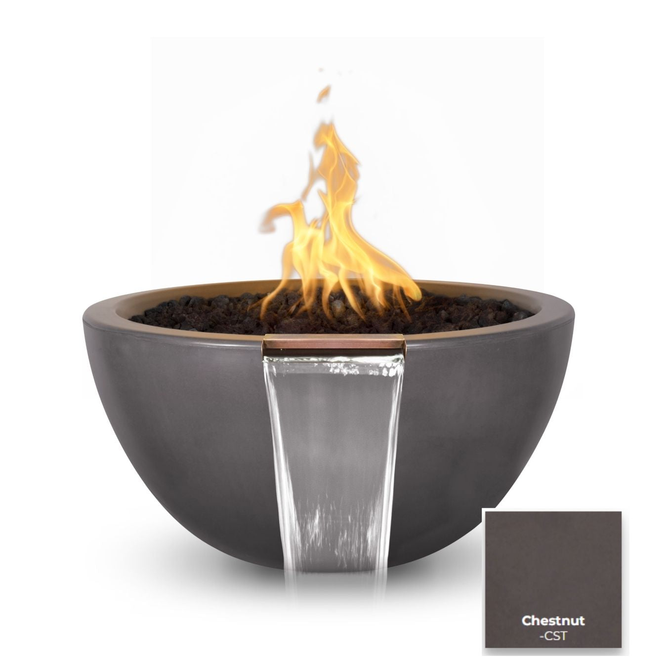 The Outdoor Plus Luna Concrete Fire & Water Bowl.