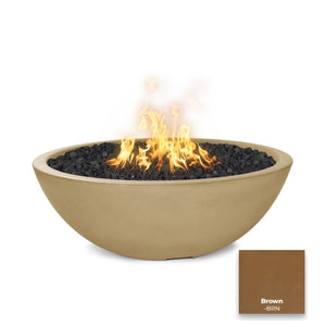 The Outdoor Plus Sedona Concrete Fire Pit - Narrow Ledge.
