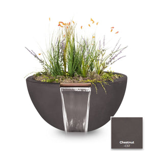 The Outdoor Plus Luna Concrete Planter & Water Bowl.