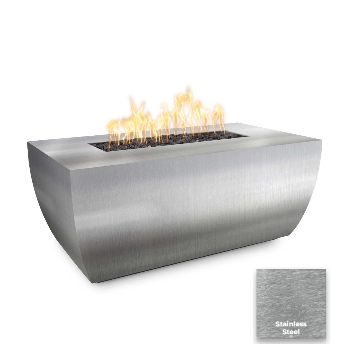 The Outdoor Plus Avalon Linear Metal Fire Pit - 24" Tall.