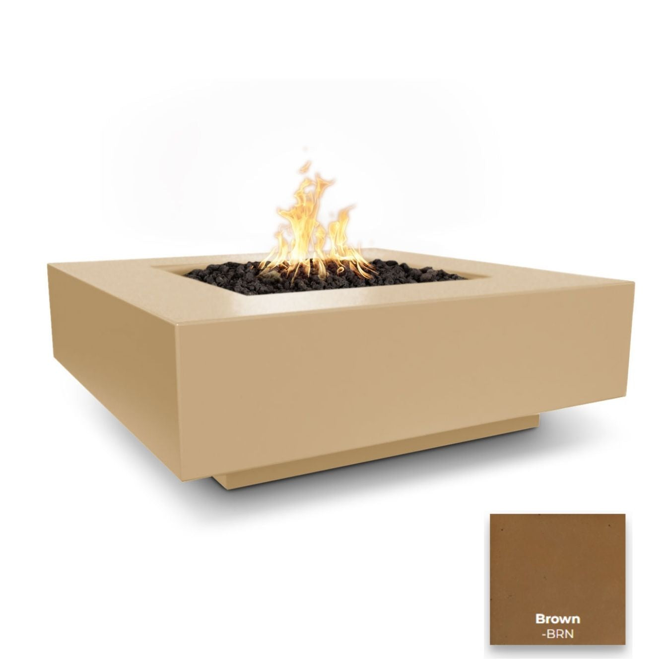 The Outdoor Plus Cabo Square Concrete Fire Pit.