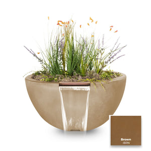 The Outdoor Plus Luna Concrete Planter & Water Bowl.