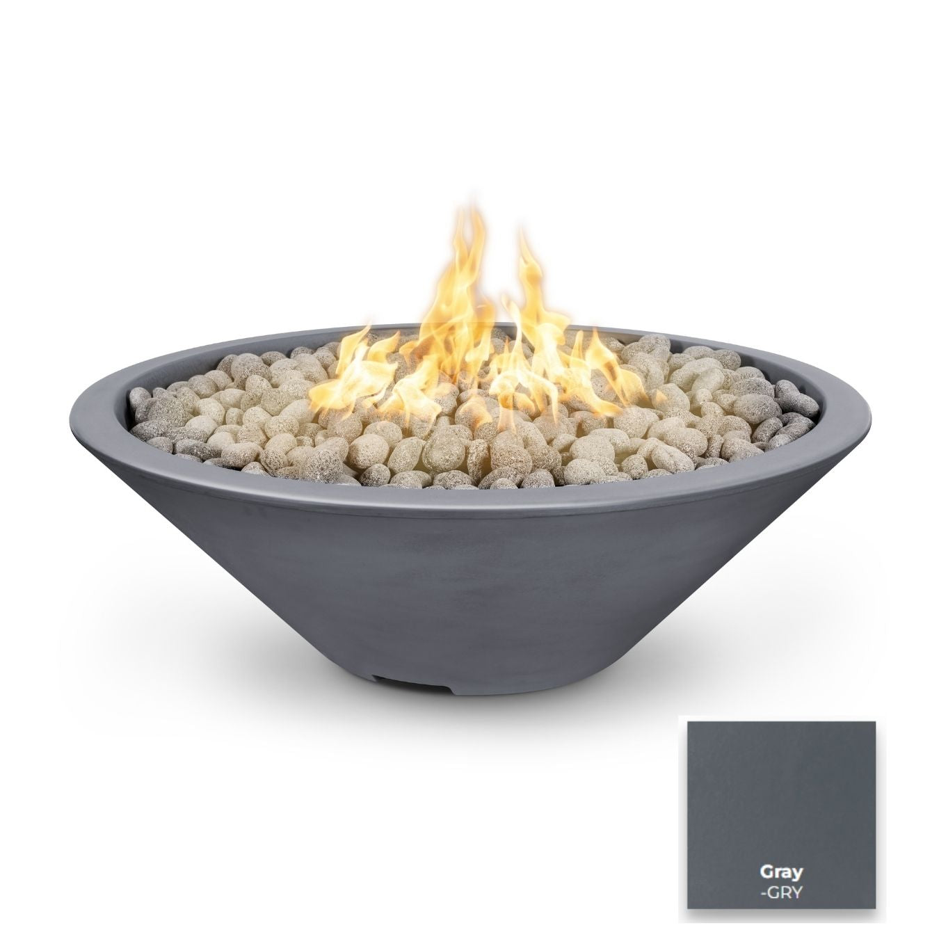 The Outdoor Plus Cazo Concrete Fire Pit - Narrow Ledge.