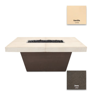 The Outdoor Plus Tacoma Smooth Concrete and Steel Fire Table.