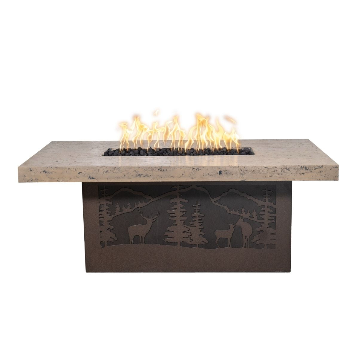 The Outdoor Plus Rectangle Outback Fire Pit / Deer County Design.