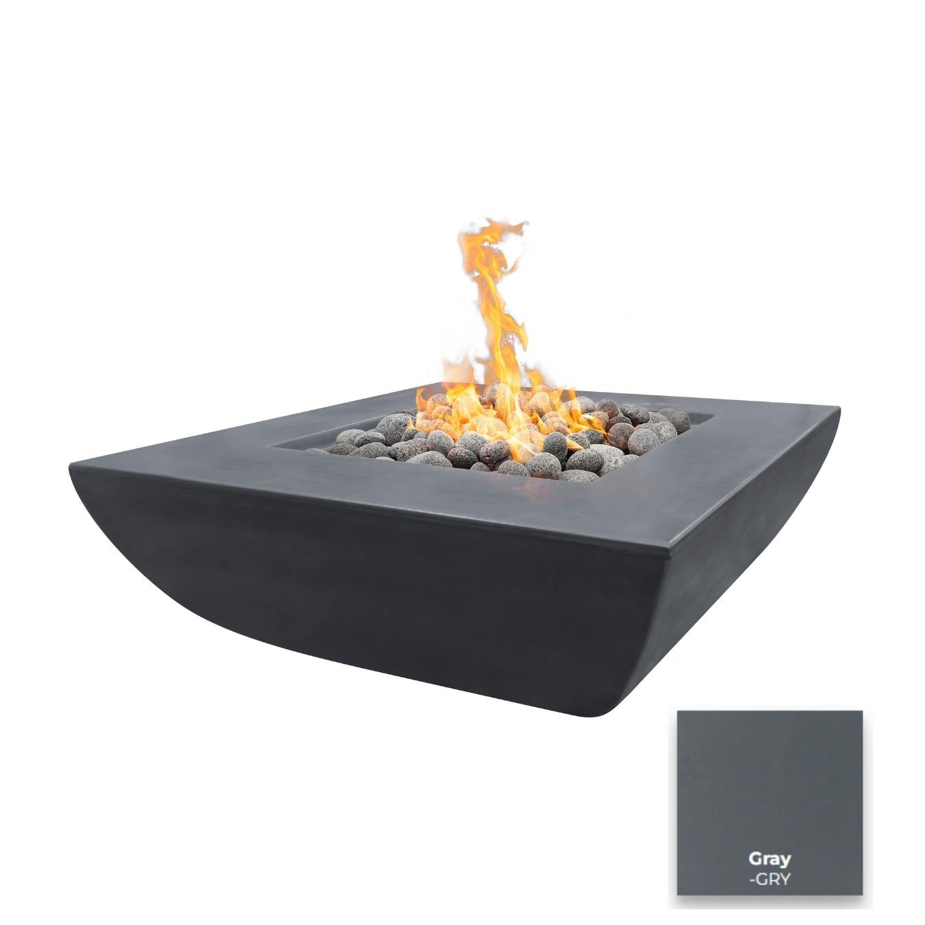 The Outdoor Plus Avalon Wide Ledge Concrete Fire Pit.