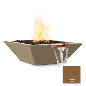 The Outdoor Plus Maya Concrete Fire & Water Bowl - Wide Spill.