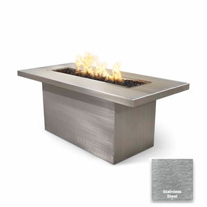 The Outdoor Plus Bella Linear Steel Fire Table.