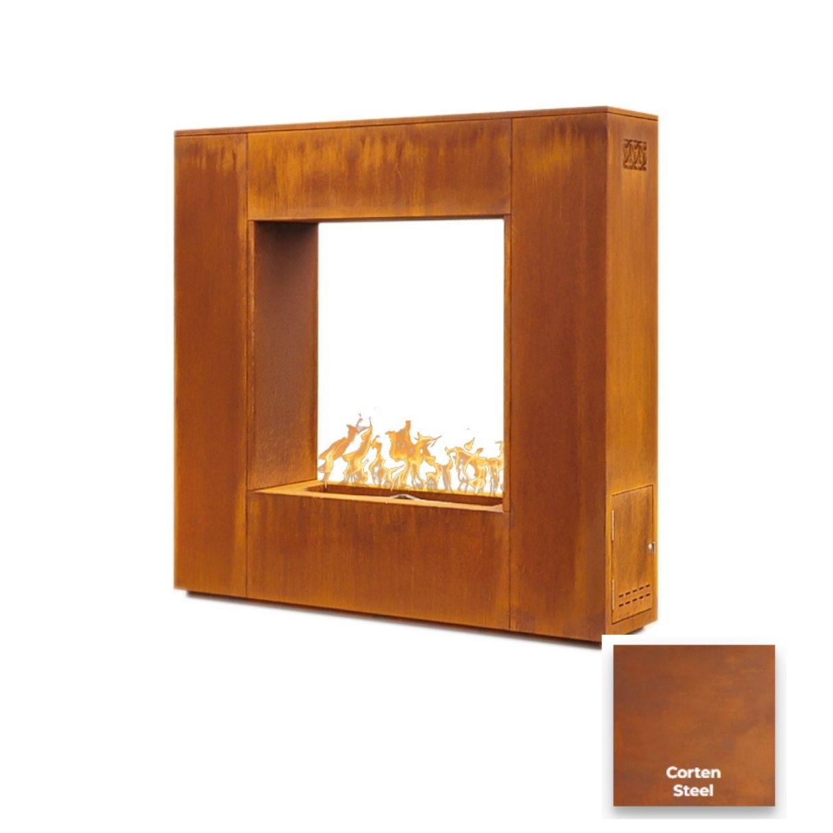 The Outdoor Plus Williams Outdoor Fireplace - Powder Coated Metal.