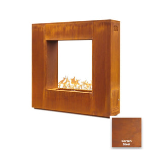 The Outdoor Plus Williams Outdoor Fireplace - Powder Coated Metal.