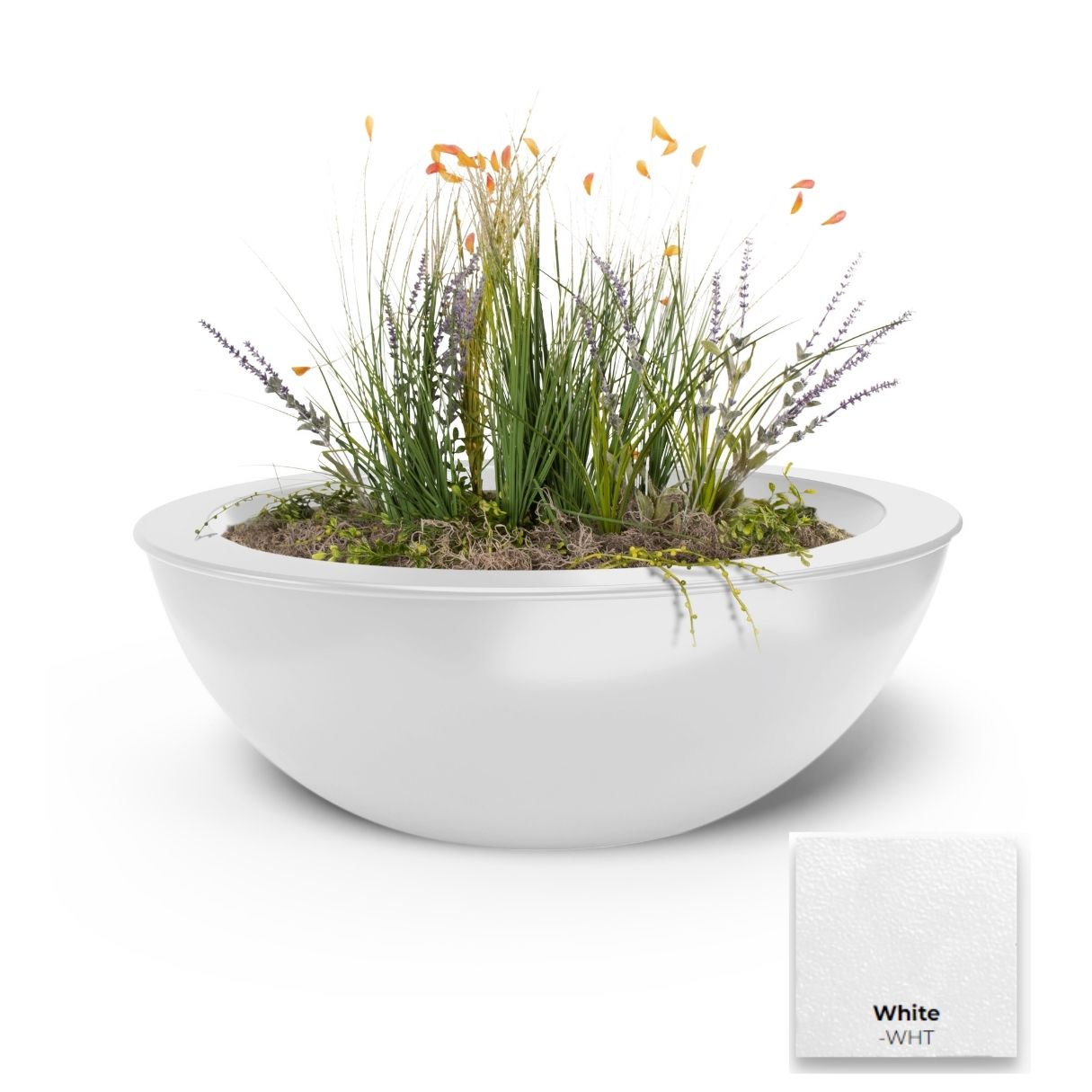 The Outdoor Plus Sedona Powdercoated Steel Planter Bowl.