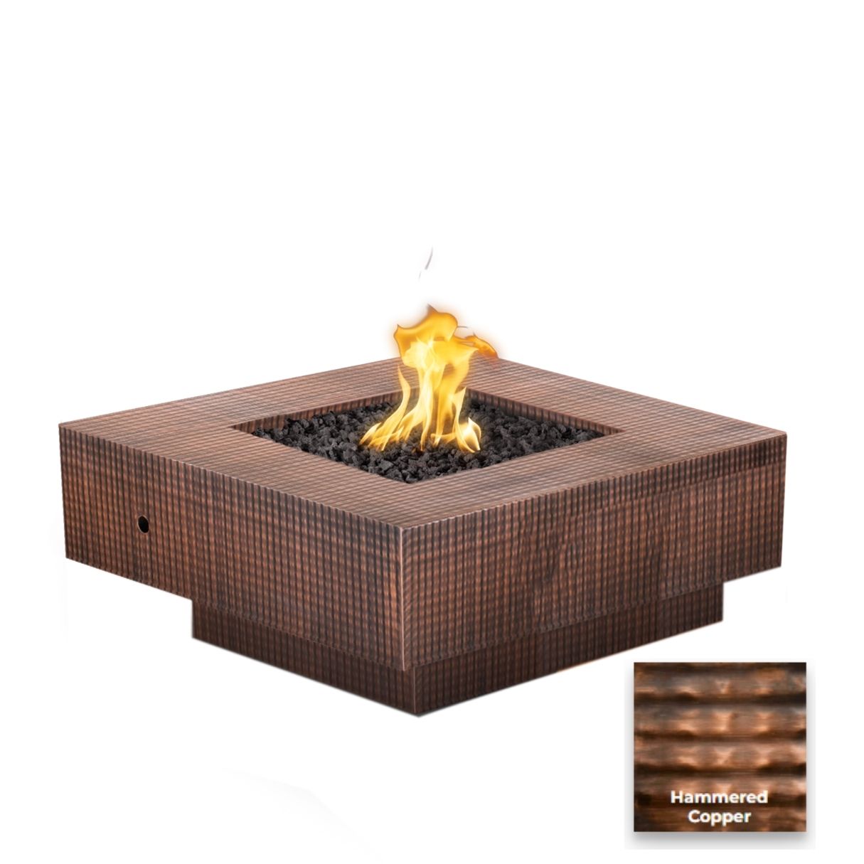 The Outdoor Plus Cabo Square Metal Fire Pit.