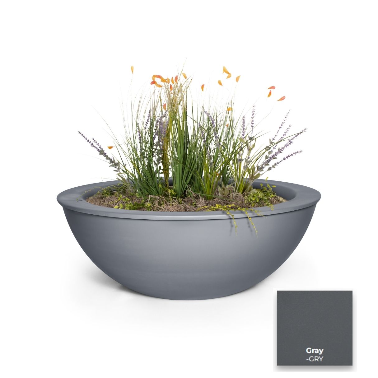 The Outdoor Plus Sedona Powdercoated Steel Planter Bowl.