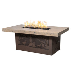 The Outdoor Plus Rectangle Outback Fire Pit / Deer County Design.