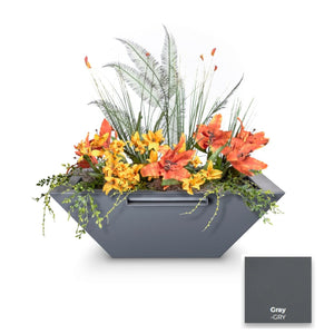 The Outdoor Plus Maya Powdercoated Steel Planter & Water Bowl.