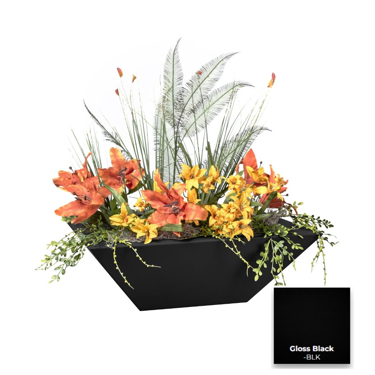 The Outdoor Plus Maya Powdercoated Steel Planter Bowl.