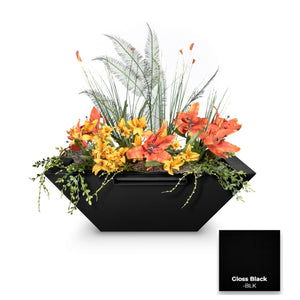 The Outdoor Plus Maya Powdercoated Steel Planter & Water Bowl.