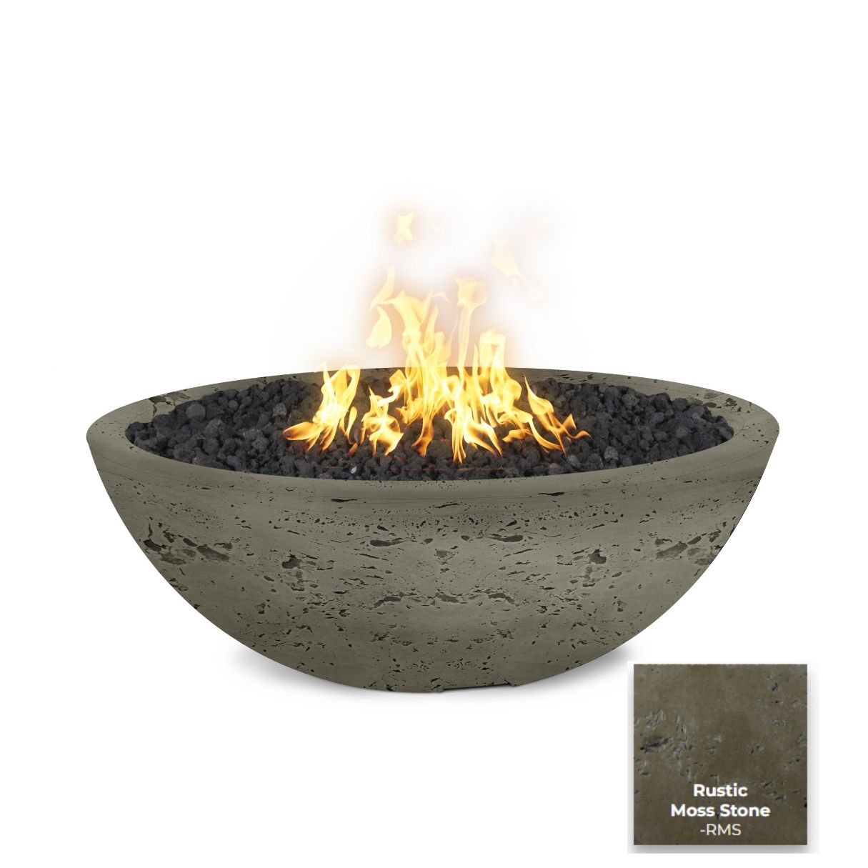 The Outdoor Plus Sedona Concrete Fire Pit - Narrow Ledge.